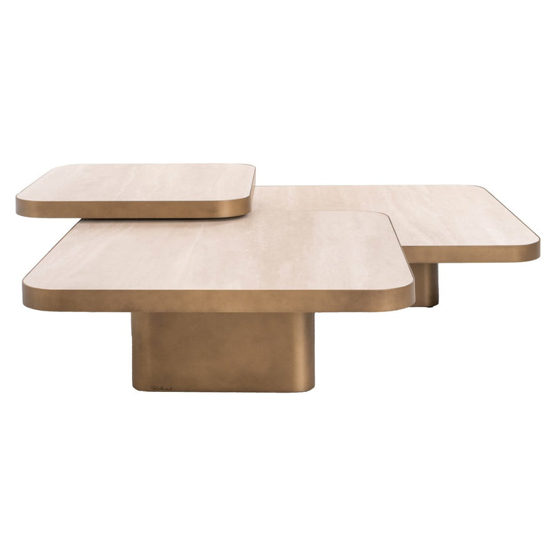 Richmond Cumulus Coffee Table Beige Set of 3 - Xshowhome