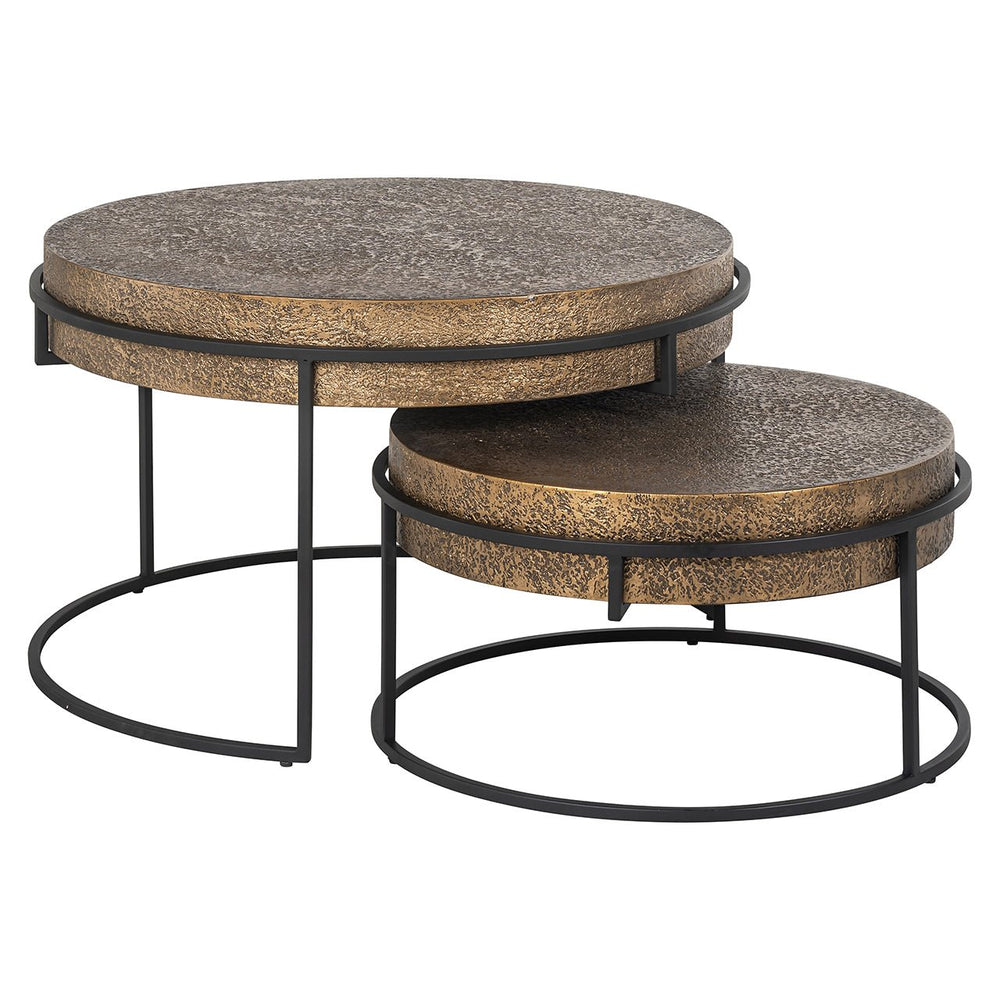 Coffee table Derby black/gold (Set of 2) - Canwell Interiors Limited - Richmond