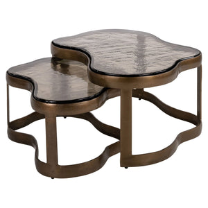 Coffee table Fairfield brass antique (Set of 2) - Canwell Interiors Limited - Richmond