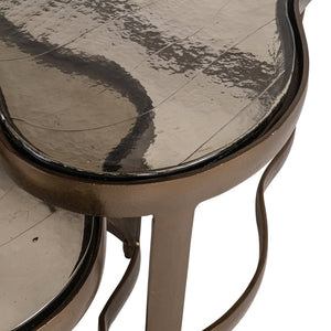 Coffee table Fairfield brass antique (Set of 2) - Canwell Interiors Limited - Richmond