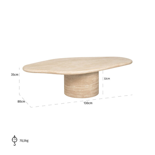 Coffee table Fictus beige 130 - Canwell Interiors Limited - Richmond