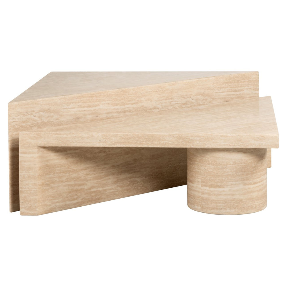 Coffee Table Fictus Set of 2 Faux Travertine (beige) - Canwell Interiors Limited - Richmond