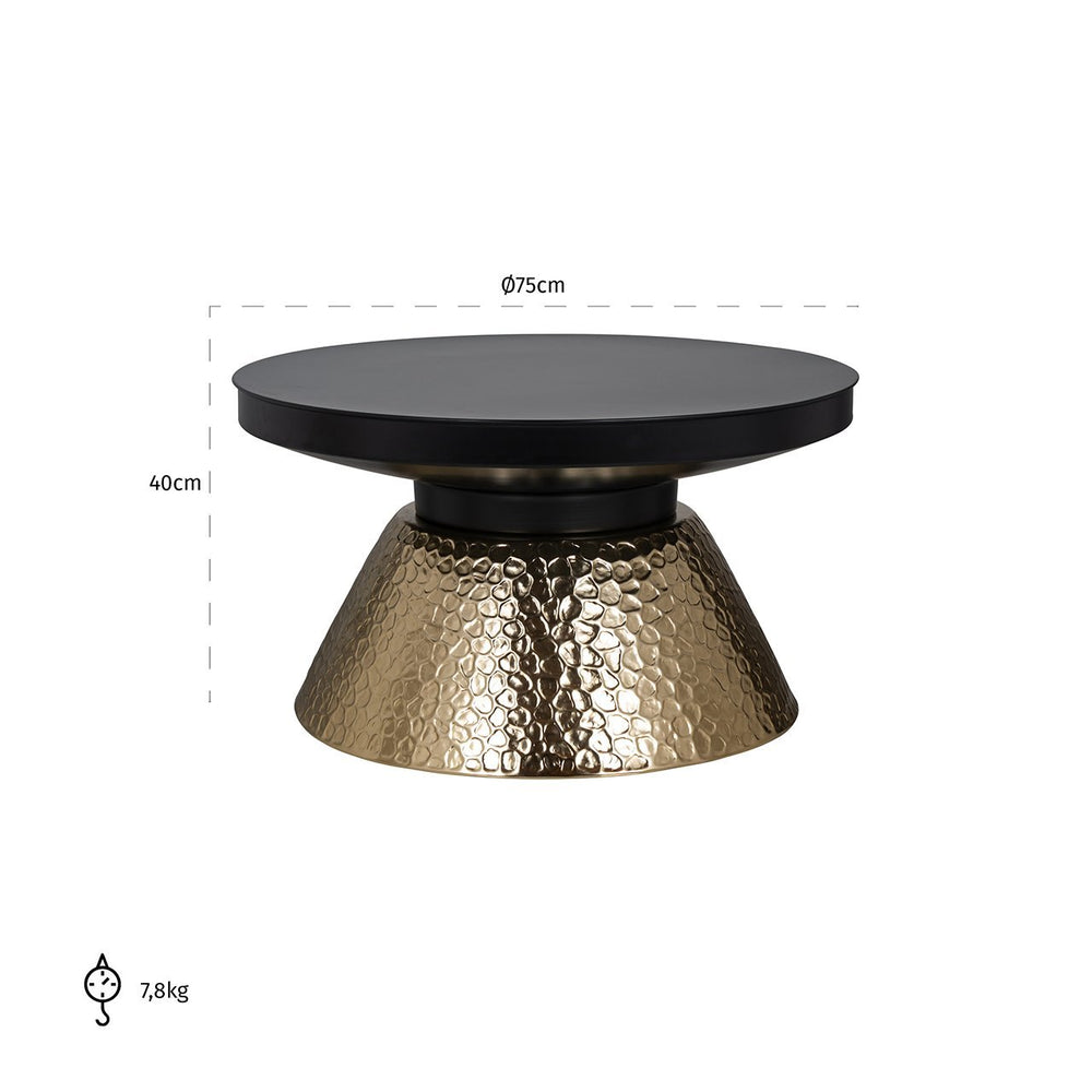 Coffee Table Freddie (black/gold) - Canwell Interiors Limited - Richmond