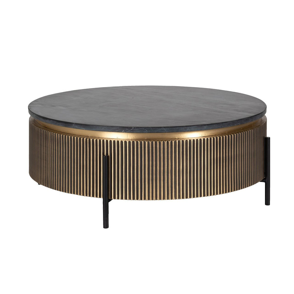 Coffee table Ironville gold 90Ø - Canwell Interiors Limited - Richmond