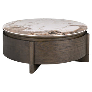Coffee Table Langford Brown 90Ø 1-drawer - XShowhome Limited - Richmond