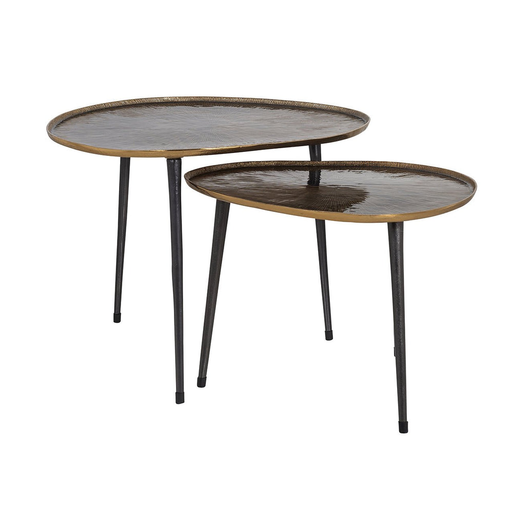 Coffee Table Louve Set of 2 (brushed Gold) - Canwell Interiors Limited - Richmond