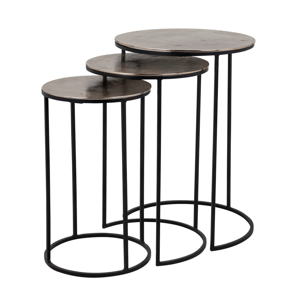 Coffee table Nolan champagne gold (Set of 3) - Canwell Interiors Limited - Richmond