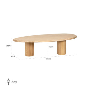 Coffee table Oakley natural oak - Canwell Interiors Limited - Richmond