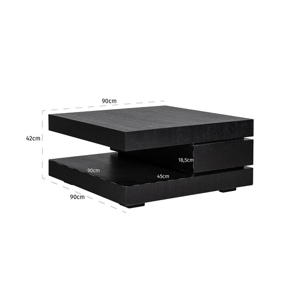 Coffee table Oakura black 90x90 - Canwell Interiors Limited - Richmond