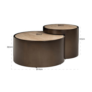 Coffee table Ronson beige (Set of 2) - Canwell Interiors Limited - Richmond