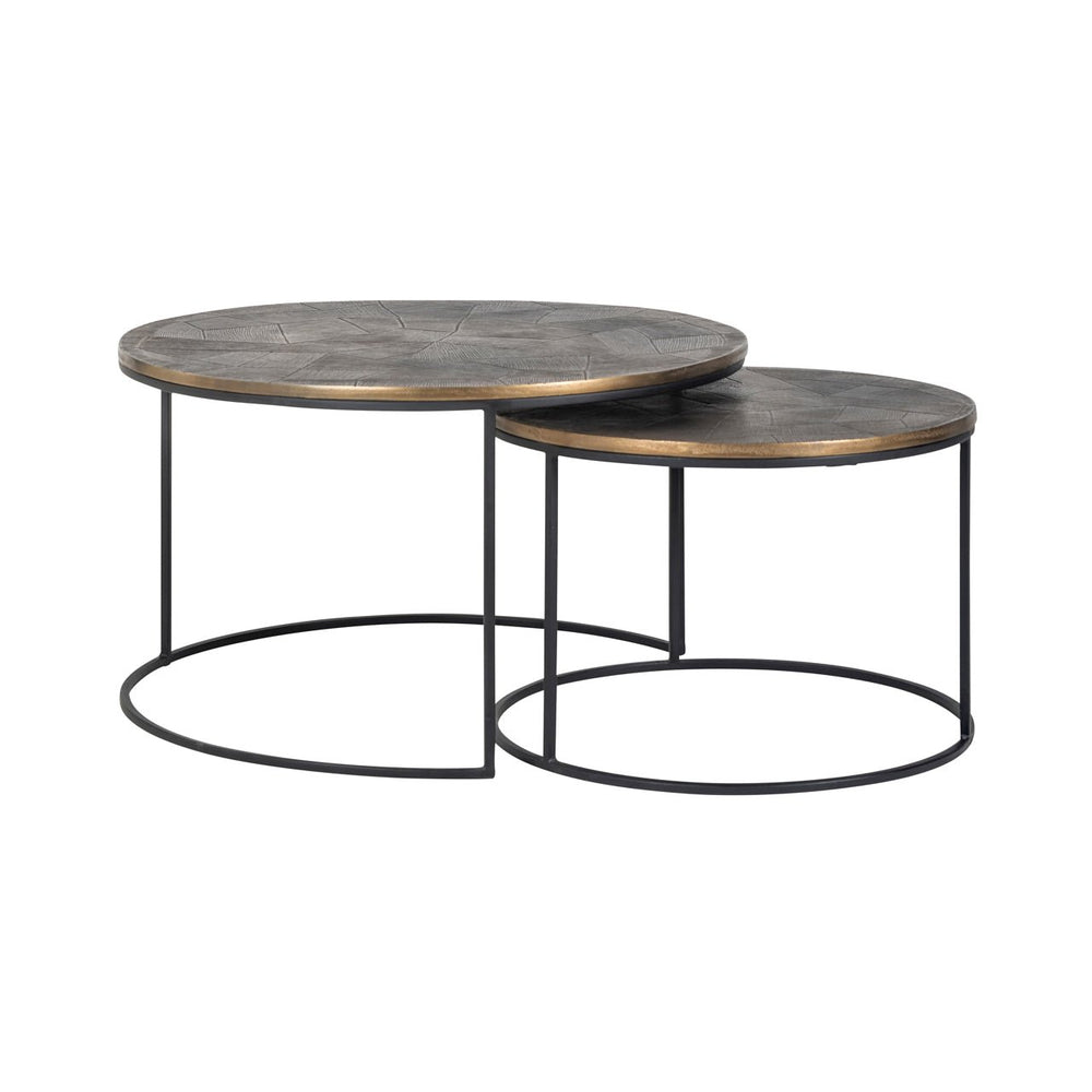 Coffee table Tulum brushed gold (Set of 2) - Canwell Interiors Limited - Richmond