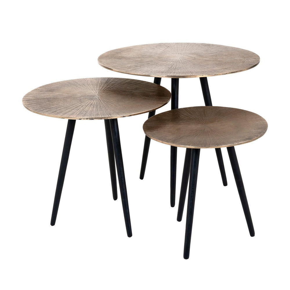 Coffee table Vittorio champagne gold (Set of 3) - Canwell Interiors Limited - Richmond