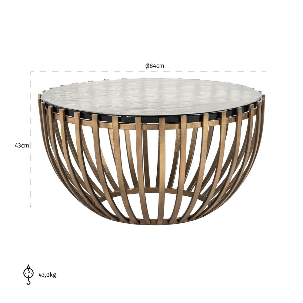 Coffee table Volante gold - XShowhome Limited - Richmond