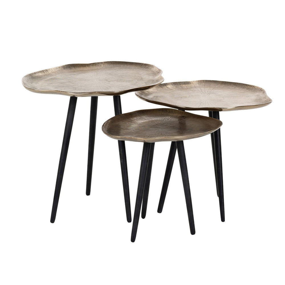 Coffee table Volenta champagne gold (Set of 3) - Canwell Interiors Limited - Richmond