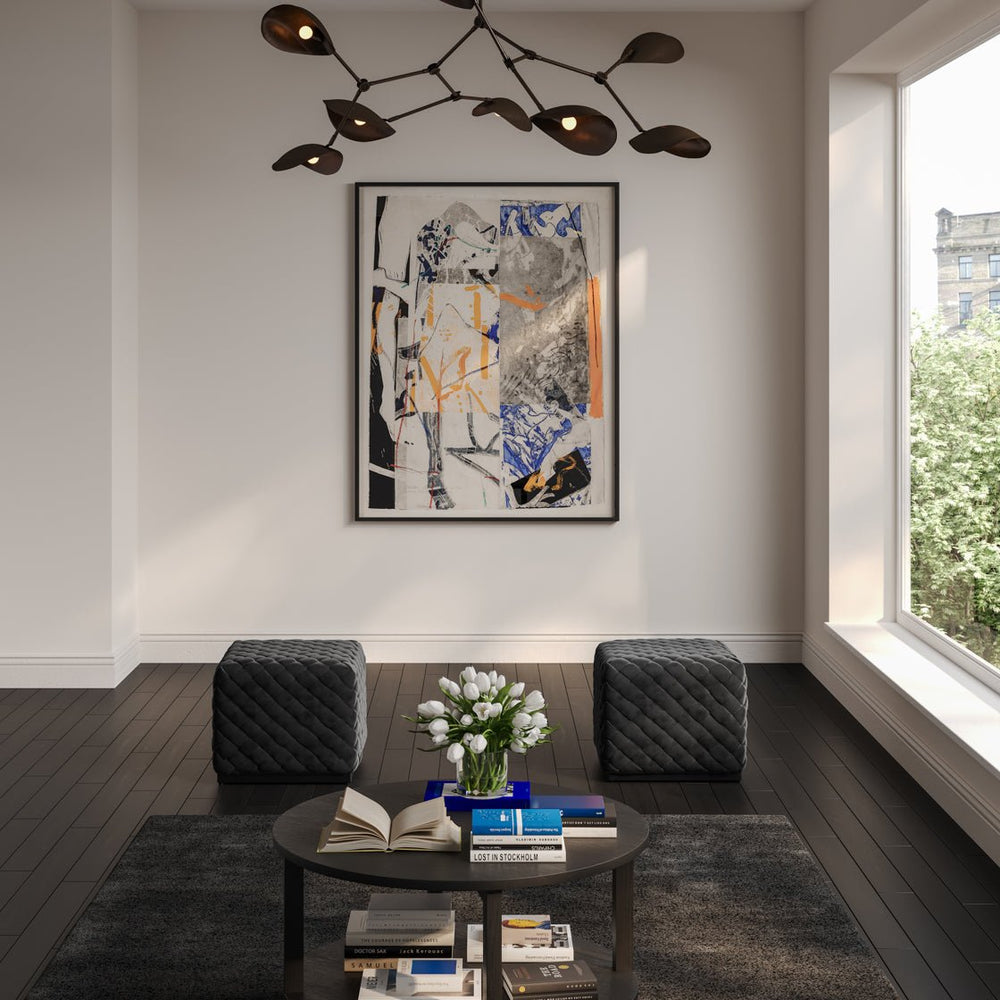 Colline Large Black Pouffe - Canwell Interiors Limited - Canwell
