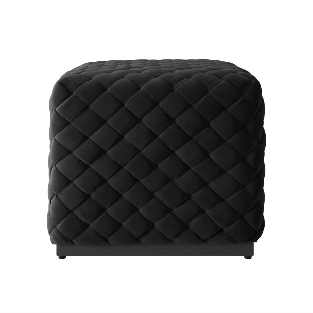Colline Small Black Pouffe - Canwell Interiors Limited - Canwell