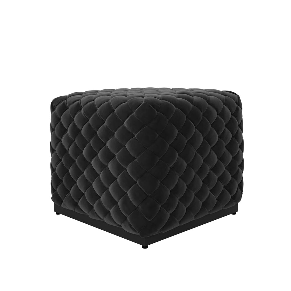 Colline Small Black Pouffe - Canwell Interiors Limited - Canwell