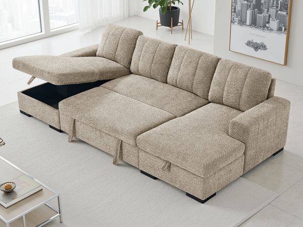 Como Sofabed Beige U Shape Corner - XShowhome Limited - Xshowhome