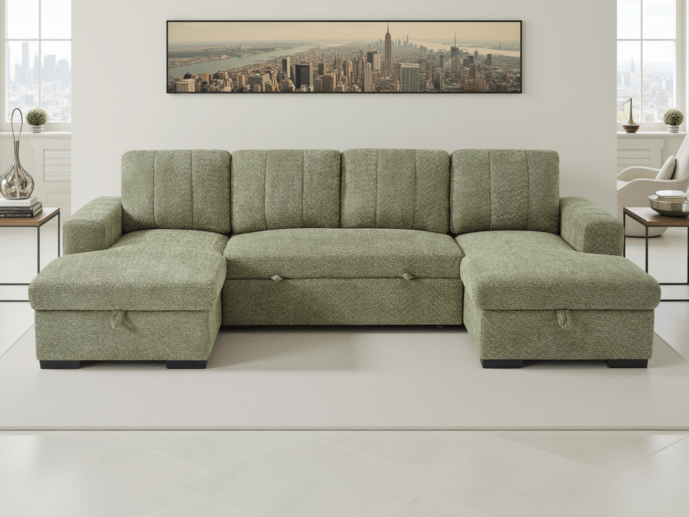 Como Sofabed Green U Shape Corner - XShowhome Limited - Xshowhome