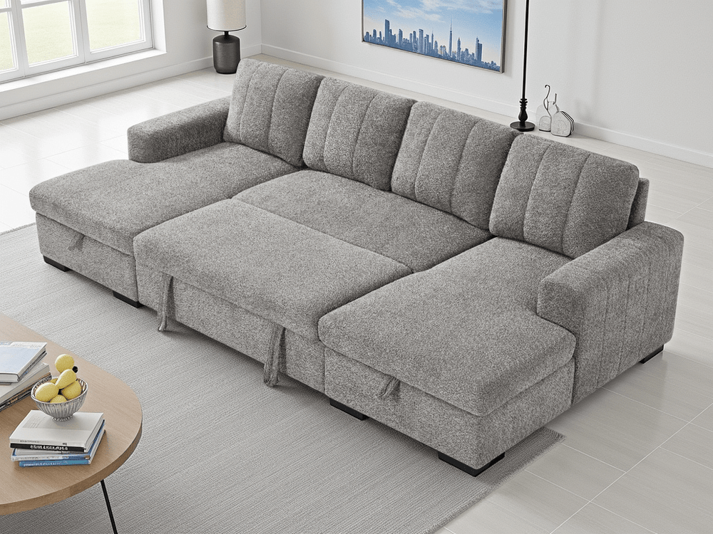 Como Sofabed Grey U Shape Corner - XShowhome Limited - Xshowhome
