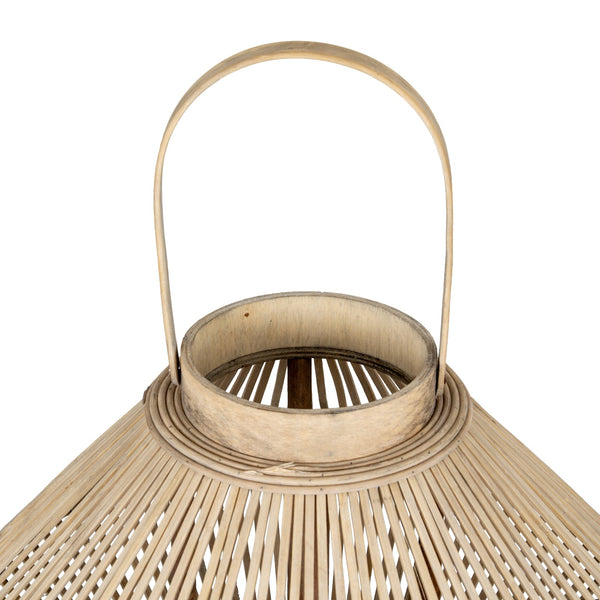 Cone Wicker Lantern with Glass Holder - Canwell Interiors Limited - Hills