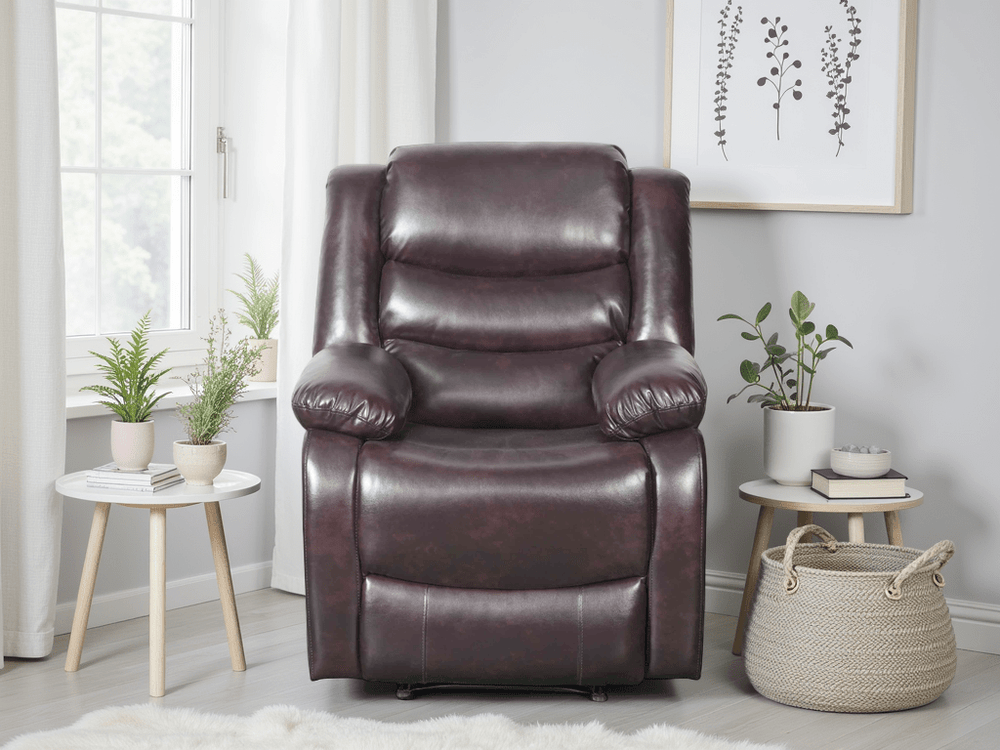 Conrad Manual Recliner Sofa Brown Armchair - XShowhome Limited - Xshowhome