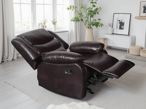 Conrad Manual Recliner Sofa Brown Armchair - XShowhome Limited - Xshowhome