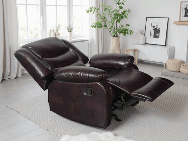 Conrad Manual Recliner Sofa Brown Armchair - XShowhome Limited - Xshowhome