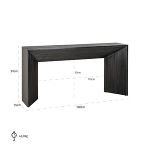 Console Gizen black/gold - Canwell Interiors Limited - Richmond