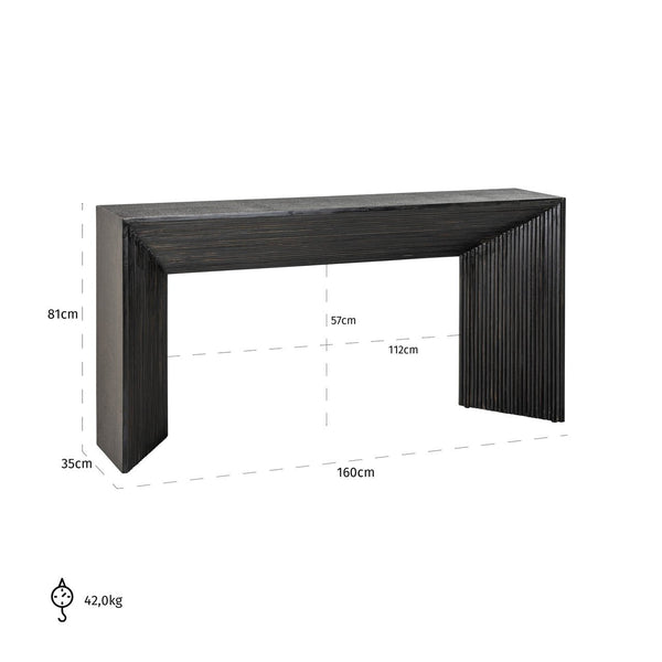 Console Gizen black/gold - Canwell Interiors Limited - Richmond