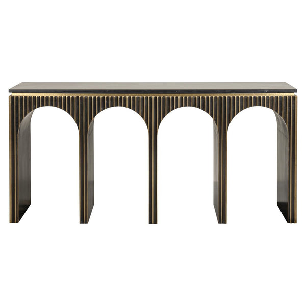Console Les Arcs brushed gold - Canwell Interiors Limited - Richmond