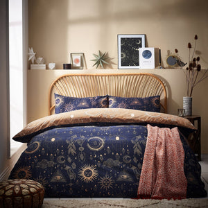 Constellation Double Duvet Set Gold & Navy - Canwell Interiors Limited - Riva