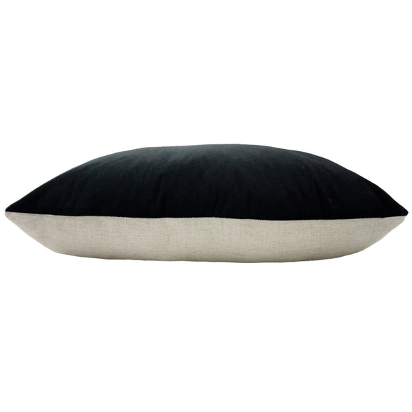 Contra 40x60 Feather Filled Cushion Black - XShowhome Limited - Riva