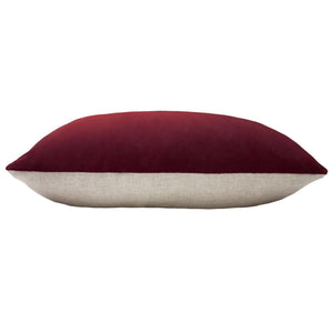 Contra 40x60 Feather Filled Cushion Ox Blood - Canwell Interiors Limited - Riva