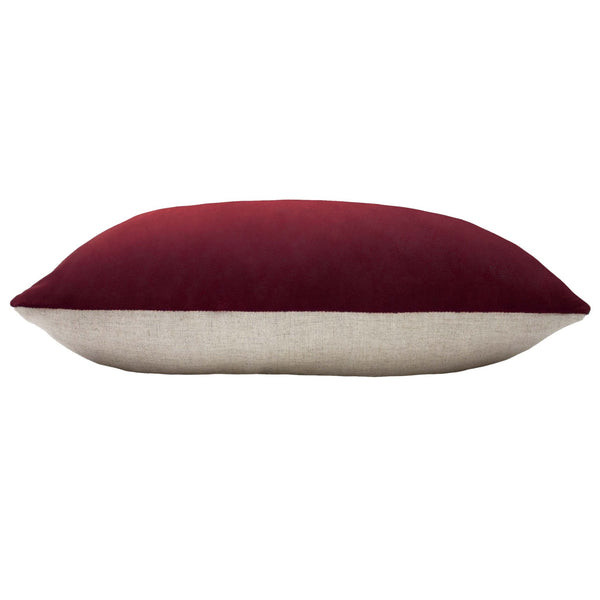 Contra 40x60 Feather Filled Cushion Ox Blood - Canwell Interiors Limited - Riva