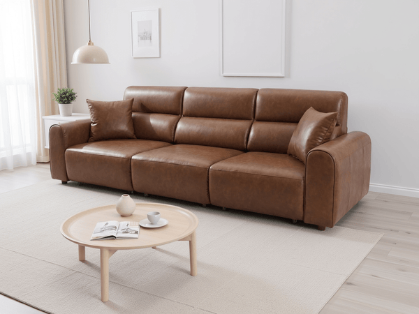 Conway Electric Sofa Brown 3 Seater - XShowhome Limited - Xshowhome