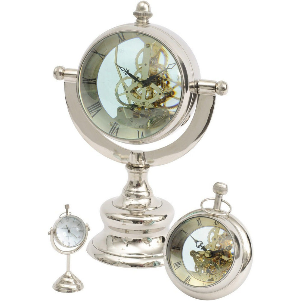 Cooper Nickel Paperweight Clock - XShowhome Limited - Libra
