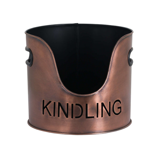 Copper Finish Logs and Kindling Buckets & Matchstick Holder - Canwell Interiors Limited - Hills