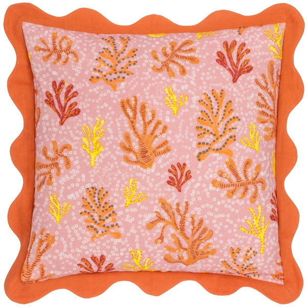 Coral 50x50 Feather Filled Cushion Sandy Pink - Canwell Interiors Limited - Riva