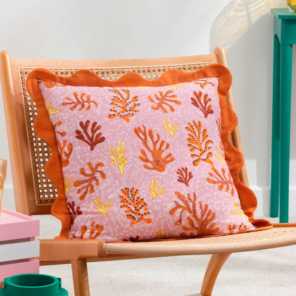 Coral 50x50 Feather Filled Cushion Sandy Pink - Canwell Interiors Limited - Riva