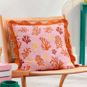 Coral 50x50 Feather Filled Cushion Sandy Pink - Canwell Interiors Limited - Riva