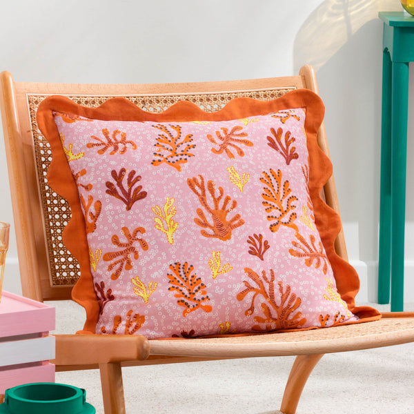Coral 50x50 Feather Filled Cushion Sandy Pink - Canwell Interiors Limited - Riva