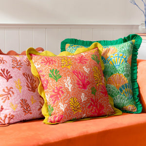 Coral 50x50 Feather Filled Cushion Sandy Pink - Canwell Interiors Limited - Riva