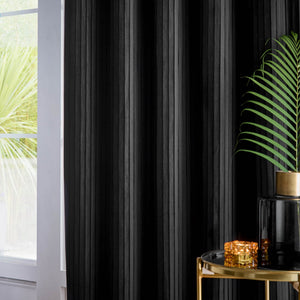 Corinthian 117x137 Eyelet Curtains Black - XShowhome Limited - Riva