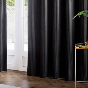 Corinthian 117x137 Eyelet Curtains Black - XShowhome Limited - Riva