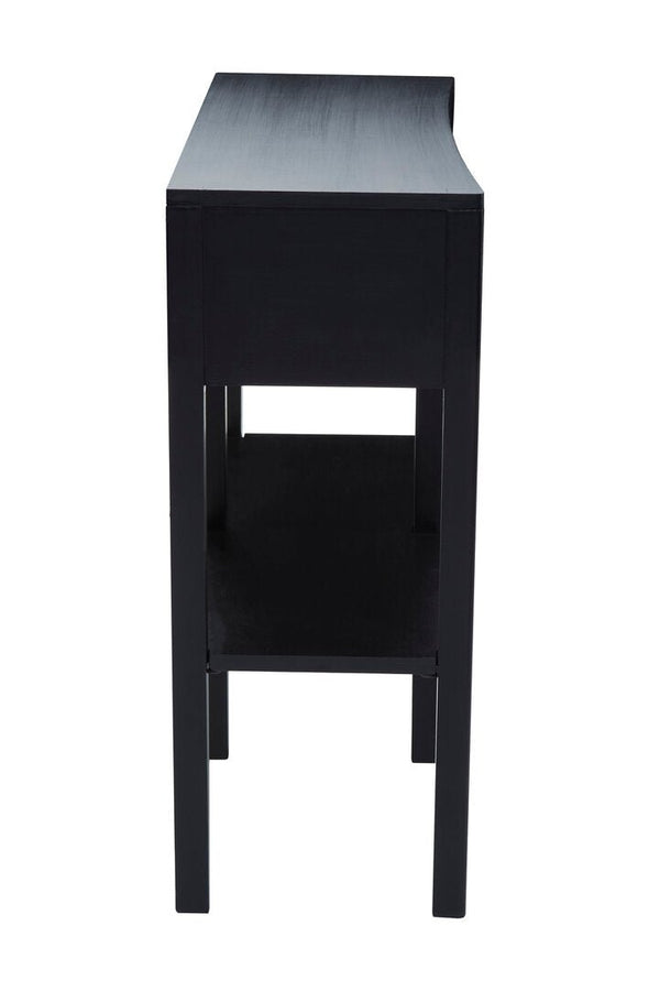 Corso Black Console Table with Rattan Drawers - Canwell Interiors Limited - Xshowhome