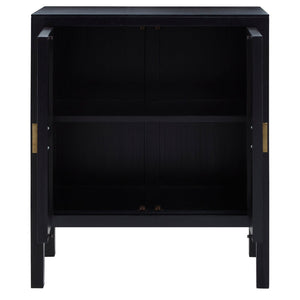 Corso Black Sideboard with Two Rattan Doors - Canwell Interiors Limited - Xshowhome