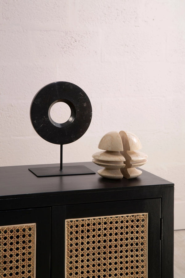 Corso Black Sideboard with Two Rattan Doors - XShowhome Limited - Xshowhome