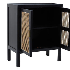 Corso Black Sideboard with Two Rattan Doors - XShowhome Limited - Xshowhome