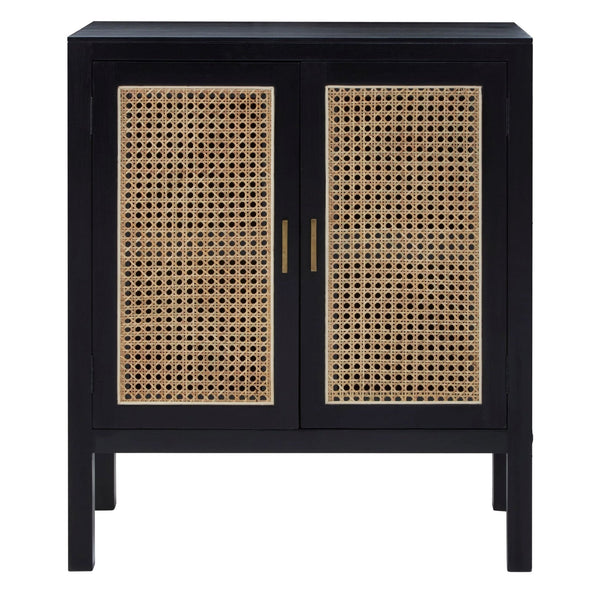 Corso Black Sideboard with Two Rattan Doors - XShowhome Limited - Xshowhome